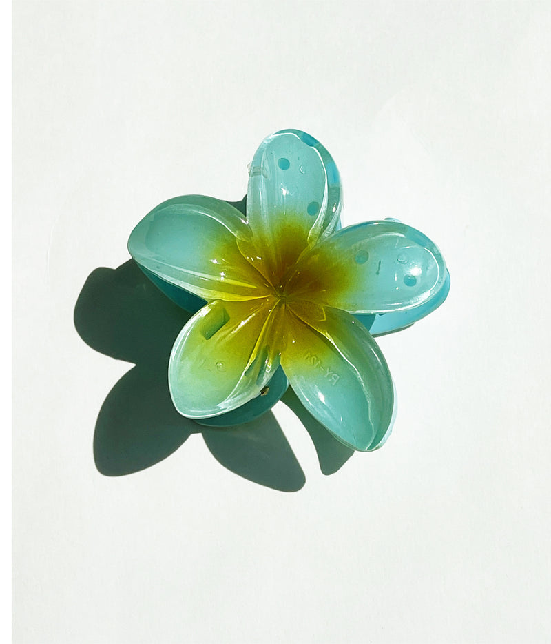 Island Flower Hair Claw - Blue