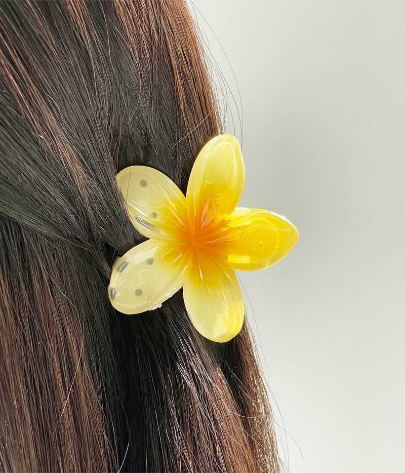 Island Flower Hair Claw - Yellow