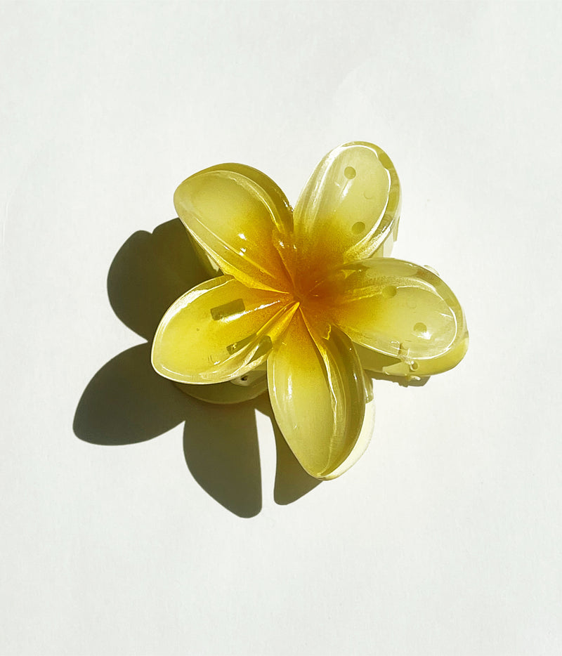 Island Flower Hair Claw - Yellow